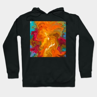 Abstract colorful sunset with reflection on lake Hoodie